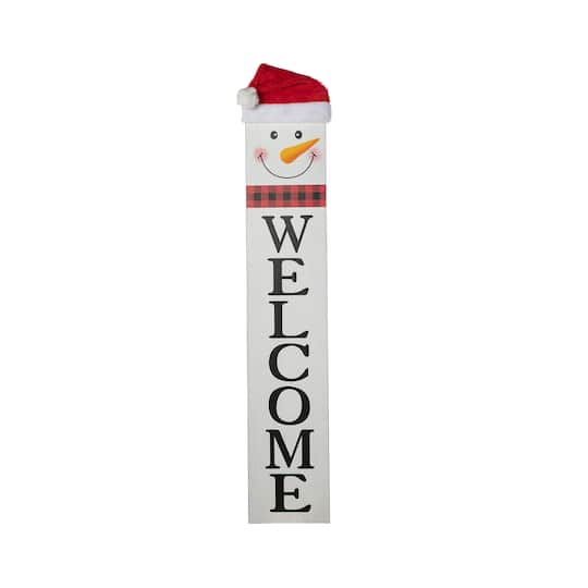 Glitzhome® 42.5'' Reversible Double-Sided Wooden Porch Sign